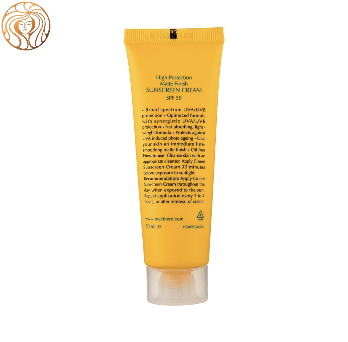 کرم ضد آفتاب بی رنگ سینره مدل Oil Free با +SPF50 مناسب پوست چرب حجم 50 میلی لیتر