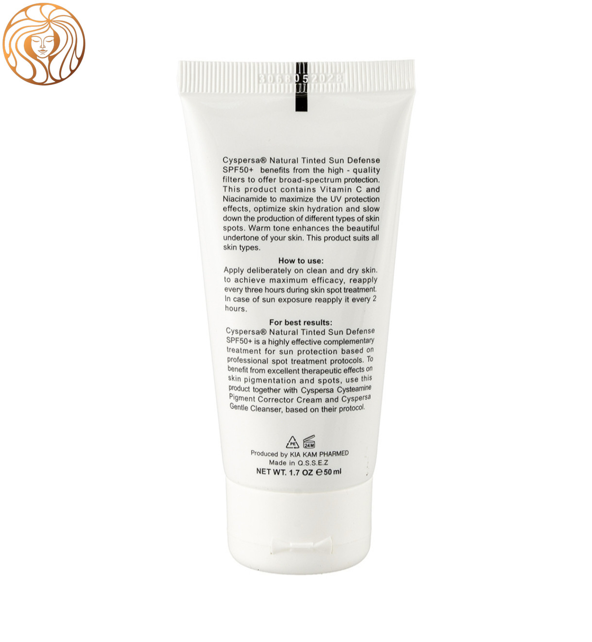 کرم ضد آفتاب رنگی روشن کننده سیسپرسا با SPF50 حجم 50 میلی لیتر