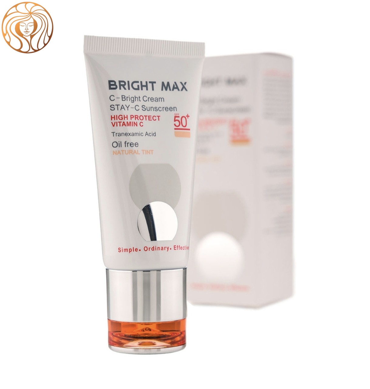 کرم ضد آفتاب رنگی برایت مکس دارای SPF50 حاوی ویتامین C حجم 50 میلی لیتر